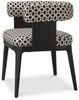 Casa Padrino Luxus Esszimmer Stuhl mit Armlehnen Weiß / Schwarz H. 73 cm - Esszimmer Möbel Bild 4