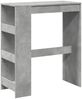 vidaXL Bartisch mit Regal, Holzwerkstoff, 90 x 40 x 103,5 cm, Betongrau Bild 2