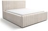 Lomadox Polsterbett BERNALDA-166, 180x200 cm Beige, mit 2 Nachttischen, modernes Design & edle Steppung Bild 2