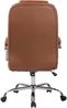 Bürostuhl JUBEL - 115x62x70, Hellbraun Kunstleder Metall in Chromoptik Gestell ergonomische Bürostühle Homeoffice Stuhl mit Rollen Bild 5