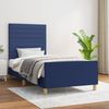Einzelbettgestell Design für Erwachsene ohne Matratze Blau 100x200 cm Stoff d3989e Bild 2