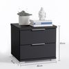 Nachtkommode >Nelli< in Schwarz - 46x43x42cm (BxHxT) Bild 3