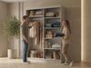 Beautysofa Kleiderschrank HELA moderner Kleiderschrank mit Spiegel (Schiebetürenschrank mit Kleiderstange und Regalböden, Schrank für Schlafzimmer, Flur & Ankleidezimmer) wahlweise ohne oder mit Schubkasteneinsätzen Bild 3