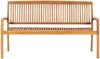 vidaXL Stapelbare Gartenbank mit Auflage 159 cm Massivholz Teak 3063311 Bild 3