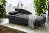 Récamiere-Schlafsofa Federkern Couch Liege Gästebett mit Bettkasten in Anthrazit Bild 3