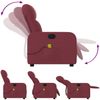 vidaXL Massagesessel Weinrot Stoff 374209 Bild 5