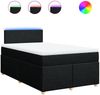 vidaXL Boxspringbett mit Matratze Schwarz 120x190 cm Stoff 3288914 Bild 2
