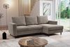 Selsey 'Nalika' Ecksofa mit Schlaffunktion, Kordsamt-Bezug, beige, rechtsseitig, 90 x 230 x 143 cm Bild 2