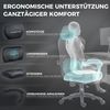 Dowinx Gaming-Stuhl Atmungsaktiver und Ergonomischer Bürostuhl aus Mikrofaser-Velours (Packung), Weiches Sitzgefühl, Verstellbarer Schreibtischstuhl mit Fußstütze Bild 2