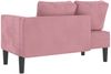 vidaXL Chaiselongue mit Kissen Rosa Samt Bild 5