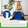 Green Bean® Sitzsack-Hocker 45x25cm mit EPS-Perlen Füllung - Sitz-Pouf für Sitzsäcke - Sitzhocker für Kinder und Erwachsene - Blau Bild 3