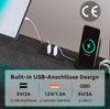 Polsterbett 180x200 cm mit Stauraum – Doppelbett mit LED und USB-C Ladestation, ohne Matratze Bild 5