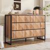Sideboard 120x40x80 cm - Industrielles Design mit 6 Schubladen & Metallrahmen Bild 2