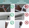 Schuhschrank Spiegel Comfort 4 Klappen 32 Paar 105x187 cm Weiss-Weiss Hgl : Weissmatt / Weiss hochglanz Bild 3