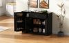 Modernes Sideboard Schwarz mit 3 Türen & Schublade, Stauraum, 107x40x83,4 cm Bild 5