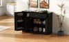 Modernes Sideboard Schwarz mit 3 Türen & Schublade, Stauraum, 107x40x83,4 cm Bild 5