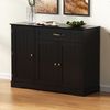 Modernes Sideboard Schwarz mit 3 Türen & Schublade, Stauraum, 107x40x83,4 cm Bild 2