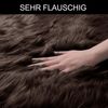 OTTO home Hochflor-Teppich Valeria Fellteppich kuschelig, fellförmig, Höhe: 60 mm, Kunstfell, Fellform, weiche Teppiche, Schlafzimmer, Wohnzimmer Bild 4