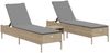 vidaXL 3-tlg. Sonnenliegen-Set mit Auflage Beige Poly Rattan 3284266 Bild 2