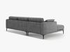 Micadoni Ecksofa Bemy 3-Sitzer Links Strukturierter Stoff Grau Bild 3