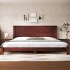 160x200 Plattformbett mit Kopfteil und Lattenrost, Braun Bild 4