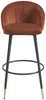 Vente-unique - ELIRAM Barhocker SamtStoff Rot - B 58 cm x H 96 cm x L 49 cm Bild 3