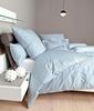 Janine Mako Satin Bettwäsche 2 teilig Bettbezug 155x220 cm Kopfkissenbezug 80x80 cm Modernclassic 3912-32 perlblau Bild 2