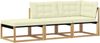 vidaXL Sectional Sofa Einheiten mit Kissen Weiß 241,5 x 83 x 73 cm 901657 Bild 2