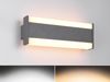 LED Außenwandleuchte DAWSON Up and Down Lichteffekt, Anthrazit Breite 30cm Bild 3
