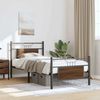 Einzelbettgestell Design für Erwachsene ohne Matratze Braun Eiche 90x190 cm Holzwerkstoff d4188e Bild 5