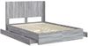 vidaXL Bettgestell mit Stauraum und Kopfteil Grau Sonoma 150 x 200 cm 3414018 Bild 5