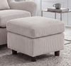 Ohrensessel mit Hocker,Taschenfederkern,Landhausstil Lesesessel,Cord Silbergrau Bild 4