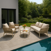 TERRANO Dining-Sessel, Rope 30mm natur, Gestell: Aluminium taupe, inkl. Auflage beige Bild 5