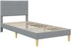 vidaXL Bettrahmen Hellgrau 90 x 190 cm Polyester 3414929 Bild 4