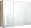 vidaXL LED-Bad-Spiegelschrank 89x14x62 cm Eichen-Optik 326529 Bild 2