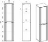 Badmöbel Hochschrank 2-türig FAIRFIELD-56 in weiß, B/H/T: 40/165,5/36 cm Bild 5