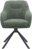 Armlehnstuhl >Avola< (2er-Set) Federkern, Drehfunktion, in Waldgrün - 57x87x65 (BxHxT) Bild 3
