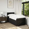 vidaXL Boxspringbett mit Matratze Schwarz 90x200 cm Stoff 3288087 Bild 4