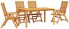 vidaXL Garten Essgruppe 5 pcs Braun Massivholz Akazie 3375626 Bild 2