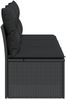 vidaXL Gartensofa mit Kissen 3-Sitzer Schwarz Poly Rattan 365988 Bild 5