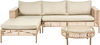 Lounge Set mit Tisch 4-Sitzer CALASETTA rechtsseitig Beige Polyrattan Bild 4