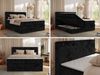 Boxspringbett, Doppelbett mit zwei Bettkästen und Multipocket-Matratze, Cord Bett - TILIANO KING - 140 x 200 cm - Schwarz Cord - H3 Bild 2