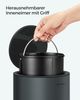 Songmics Mülleimer, Kosmetikeimer, 3 Liter, Mülleimer Bad, Größe (mit Fußpedal) 23,8 x 18,8 x 25,7 cm Bild 4