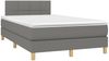 Boxspringbett mit Matratze & LED Stoff Dunkelgrau 120x200 cm, Härtegrad: H2 [3133702] Bild 3