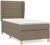 Boxspringbett mit Matratze Stoff Taupe 80x200 cm, Härtegrad: H2 [3128561] Bild 2