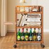 BlingBin Küchenwagen Servierwagen, Aufbewahrungswagen mit Rollen Rackwagen mit 3 Ablage, (1er Set, 1 St, L50 × l30 × H82 cm), Küchenregal Organizerwagen, mobiler Allzweckwagen Beistellwagen Bild 4