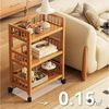 BlingBin Küchenwagen Servierwagen, Aufbewahrungswagen mit Rollen Rackwagen mit 3 Ablage, (1er Set, 1 St, L50 × l30 × H82 cm), Küchenregal Organizerwagen, mobiler Allzweckwagen Beistellwagen Bild 2