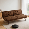 2-Sitzer Schlafsofa H 70 x T 157 x B 51 cm aus Leinenstoff mit 5-fach verstellbarer Rückenlehne Bild 3