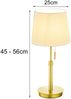 Tischleuchte LYON Messing mit Stoffschirm Weiß, Höhe 45-56cm verstellbar Bild 5