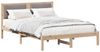 vidaXL Bettgestell mit gepolstertem Kopfteil Taupe 135 x 190 cm 878272 Bild 3
